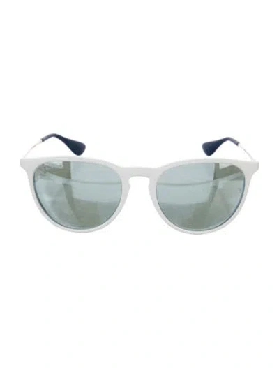 Pre-owned Ray Ban Erika Wayfarer Sunglasses In Blue