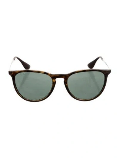 Pre-owned Ray Ban Erika Wayfarer Sunglasses In Brown