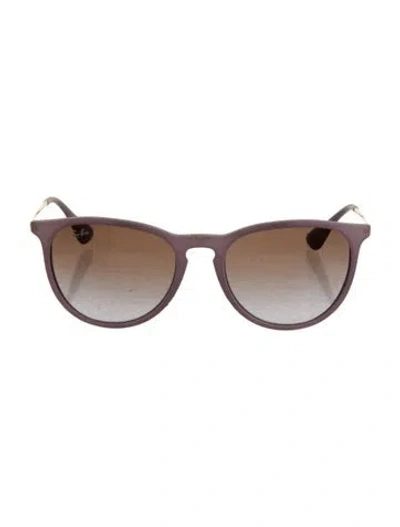 Pre-owned Ray Ban Erika Wayfarer Sunglasses In Neutral