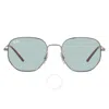 Ray Ban Rb3682 Hexagonal-frame Metal And Acetate Sunglasses In Blue/green