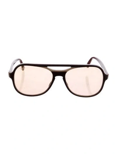 Pre-owned Ray Ban Evolve Powderhorn Aviator Sunglasses In Brown