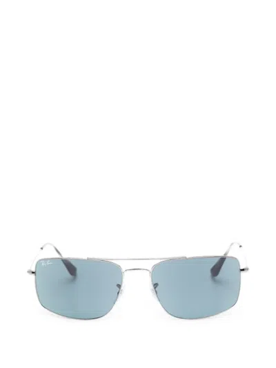 Ray Ban Explorer 3 Geometric-frame Sunglasses In Silver