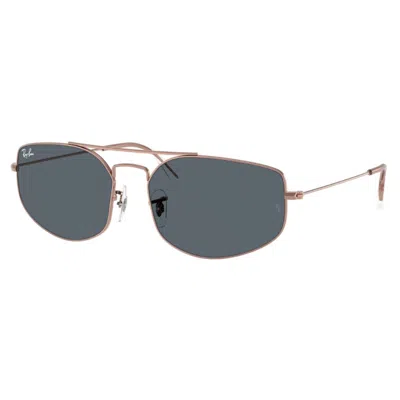 Ray Ban Explorer 5 Blue Navigator Unisex Sunglasses Rb3845 9035r5 57 In Gray