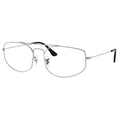 Ray Ban Explorer 5 Demo Phantos Unisex Eyeglasses Rx6545 2501 58 In Metallic