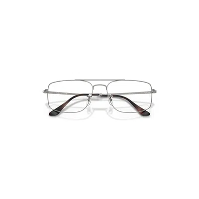 Ray Ban Explorer Iii Optics Eyeglasses Gunmetal Frame Clear Lenses Polarized 56-18 In Gray