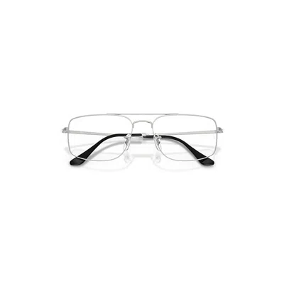 Ray Ban Explorer Iii Optics Eyeglasses Silver Frame Clear Lenses Polarized 56-18