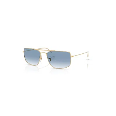 Ray Ban Explorer Iii Sonnenbrillen Arista Gold Fassung Blau Glas 59-18