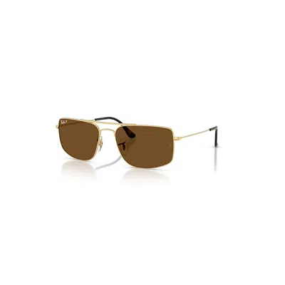 Ray Ban Explorer Iii Sonnenbrillen Arista Gold Fassung Braun Glas Polarisiert 59-18