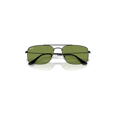 Ray Ban Explorer Iii Sunglasses Black Frame Green Lenses 56-18
