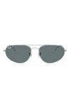 Ray Ban Explorer Iv Pilot-frame Double-bridge Sunglasses In Silver