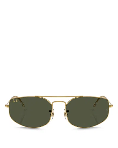 Ray Ban Sunglasses Unisex Explorer V - Legend Gold Frame Green Lenses 57-17