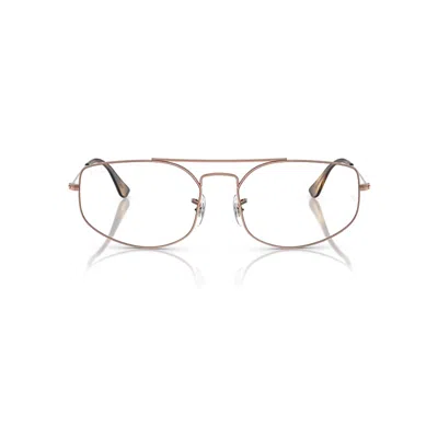 Ray Ban Explorer V Optics Eyeglasses Copper Frame Clear Lenses Polarized 56-17