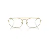Ray Ban Explorer V Optics Eyeglasses Legend Gold Frame Clear Lenses Polarized 56-17 In Legend Gold