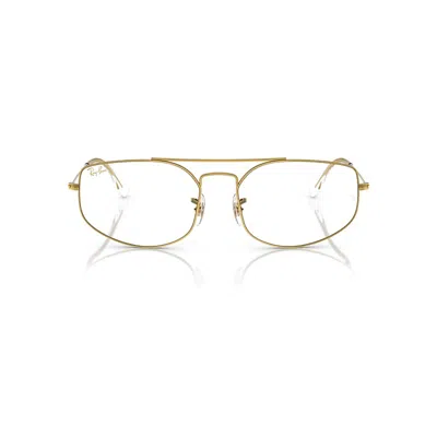 Ray Ban Explorer V Optics Eyeglasses Legend Gold Frame Clear Lenses Polarized 56-17