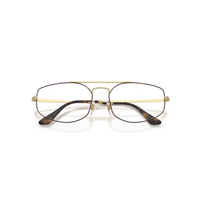 Ray Ban Explorer V Optics Eyeglasses Matte Arista Gold Frame Clear Lenses Polarized 58-17