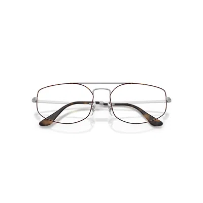 Ray Ban Explorer V Optics Eyeglasses Matte Silver Frame Clear Lenses Polarized 56-17