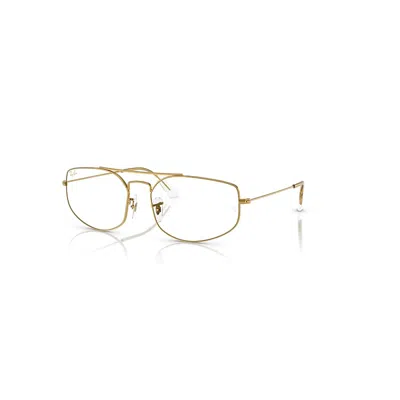 Ray Ban Explorer V Optics  Legend Gold Fassung Klar Glas Polarisiert 58-17