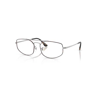 Ray Ban Explorer V Optics  Matt Silber Fassung Klar Glas Polarisiert 58-17