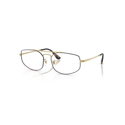 Ray Ban Eyeglasses Unisex Explorer V Optics - Matte Arista Gold Frame Clear Lenses Polarized 56-17