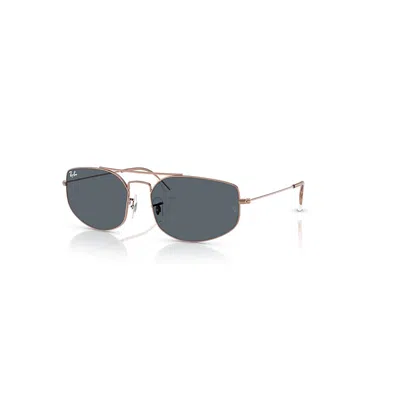 Ray Ban Explorer V Sonnenbrillen Kupfer Fassung Blau Glas 60-17