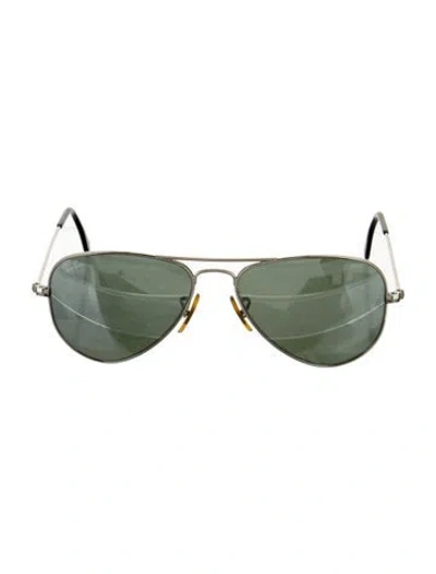 Pre-owned Ray Ban Extra Small Aviator Sunglasses In Silver