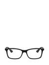 Ray Ban 53mm Square Optical Glasses In Black