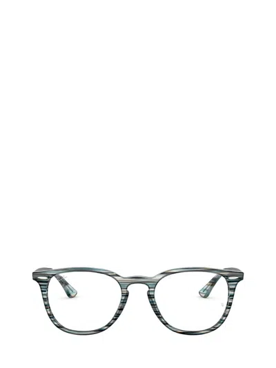 Ray Ban Ray-ban Eyeglasses In Blue Grey Stripped