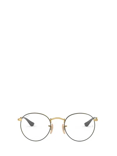 Ray Ban Ray-ban Eyeglasses In Gold On Top Black