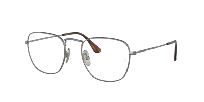 Ray Ban Frank Titanium Optics Eyeglasses Gunmetal Frame Clear Lenses 51-20