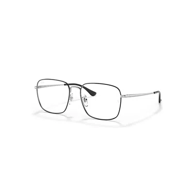 Ray Ban Eyeglasses Man Rb6474 Optics - Silver Frame Clear Lenses 56-17 In Metallic