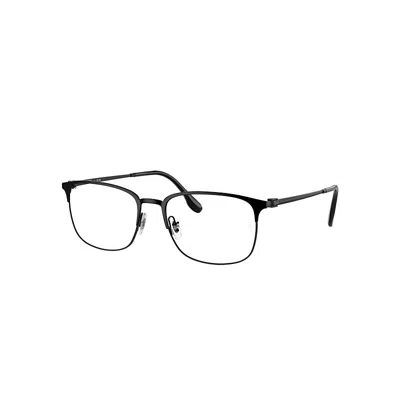 Ray Ban Eyeglasses Male Rb6494 Optics - Black Frame Clear Lenses Polarized 56-18