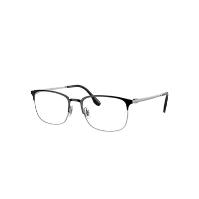 Ray Ban Eyeglasses Male Rb6494 Optics - Silver Frame Clear Lenses Polarized 54-18