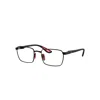 Ray Ban Eyeglasses Male Rb6507m Optics Scuderia Ferrari Collection - Black Frame Clear Lenses Polarized 54-2 In Black