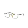 Ray Ban Eyeglasses Male Rb6507m Optics Scuderia Ferrari Collection - Grey Frame Clear Lenses Polarized 54-20 In Grey