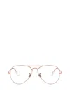 Ray Ban 55mm Aviator Optical Glasses In Pink