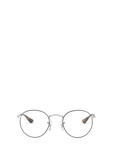 Ray Ban Ray-ban Eyeglasses In Silver On Top Blue