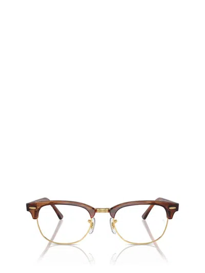 Ray Ban Ray-ban Eyeglasses In Striped Brown