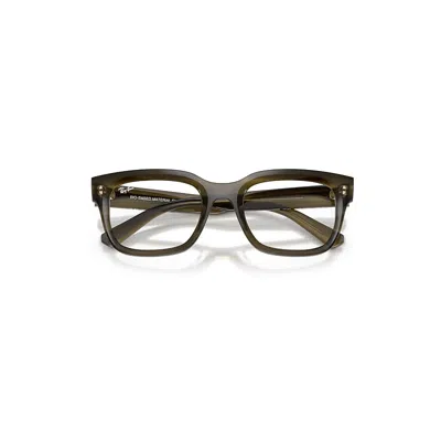 Ray Ban Chad Optics Bio-based Eyeglasses Striped Green Frame Clear Lenses Polarized 52-22