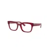 Ray Ban Eyeglasses Unisex Chad Optics Bio-based - Transparent Red Frame Clear Lenses Polarized 52-22 In Transparent Red