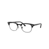 Ray Ban Eyeglasses Unisex Clubmaster Optics - Black Frame Clear Lenses 53-21 In Schwarz
