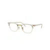 Ray Ban Eyeglasses Unisex Clubmaster Optics - Transparent Frame Clear Lenses 53-21 In Transparent
