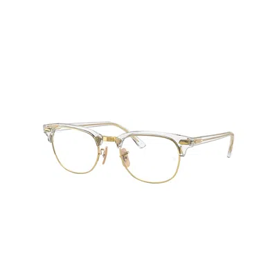 Ray Ban Eyeglasses Unisex Clubmaster Optics - Transparent Frame Clear Lenses 53-21