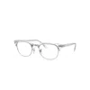 Ray Ban Eyeglasses Unisex Clubmaster Optics - White Transparent Frame Clear Lenses 53-21 In White Transparent