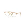Ray Ban Clubmaster Optics Change  Braune Wellen Selbsttönend Fassung Klar Glas Polarisiert 53-21