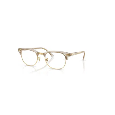 Ray Ban Clubmaster Optics Change  Graue Wellen Selbsttönend Fassung Klar Glas Polarisiert 53-21