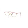 Ray Ban Clubmaster Optics Change  Lila Wellen Selbsttönend Fassung Klar Glas Polarisiert 53-21