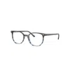 Ray Ban Elliot Optics  Grau Gestreift & Blau Fassung Demo Gläser Glas Polarisiert 48-19 In Striped Grey & Blue