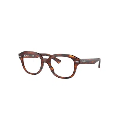 Ray Ban Eyeglasses Unisex Erik Optics - Striped Havana Frame Clear Lenses Polarized 49-19