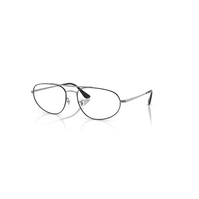 Ray Ban Eyeglasses Unisex Explorer Iv Optics - Gunmetal Frame Clear Lenses Polarized 57-18 In Gray