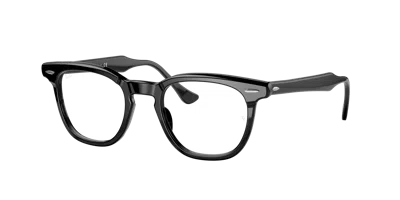 Ray Ban Hawkeye Optics Eyeglasses Black Frame Clear Lenses Polarized 48-21